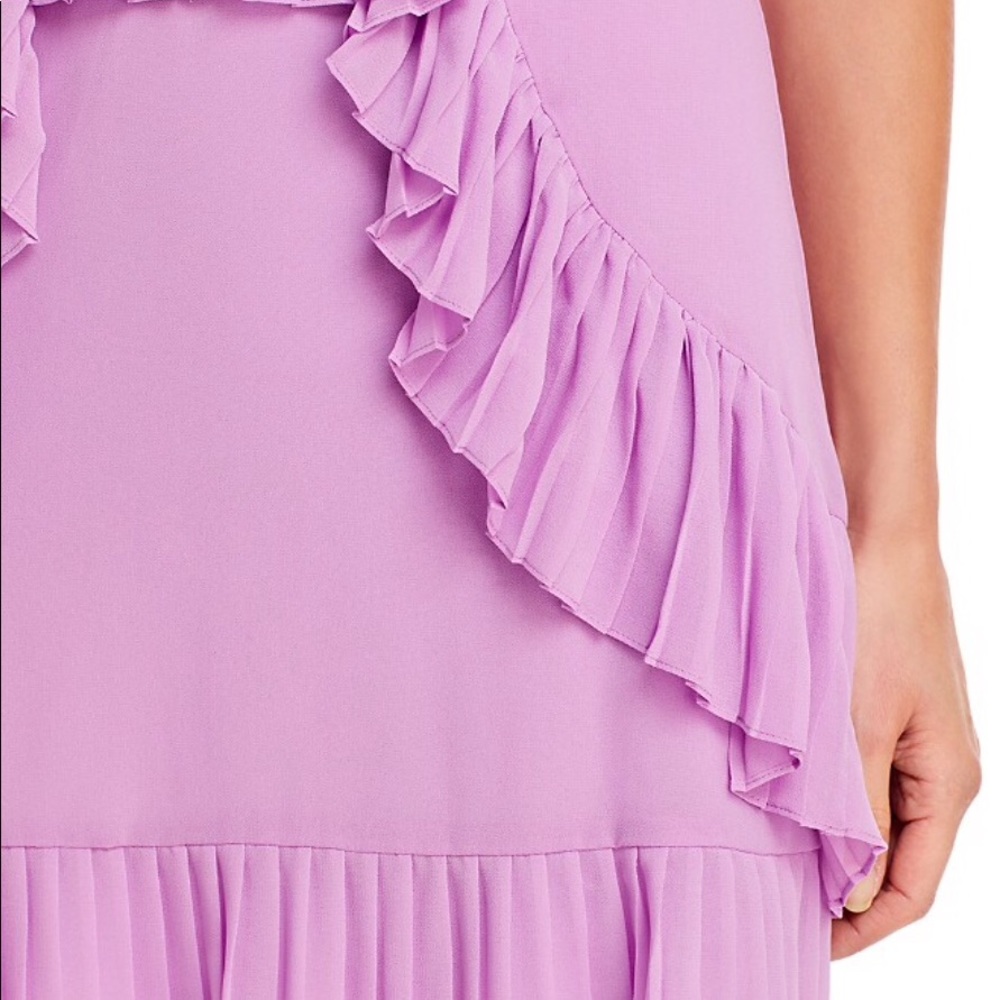 💜 BCBGMaxAzria Pleated mini dress violet size 8 - Picture 7 of 13